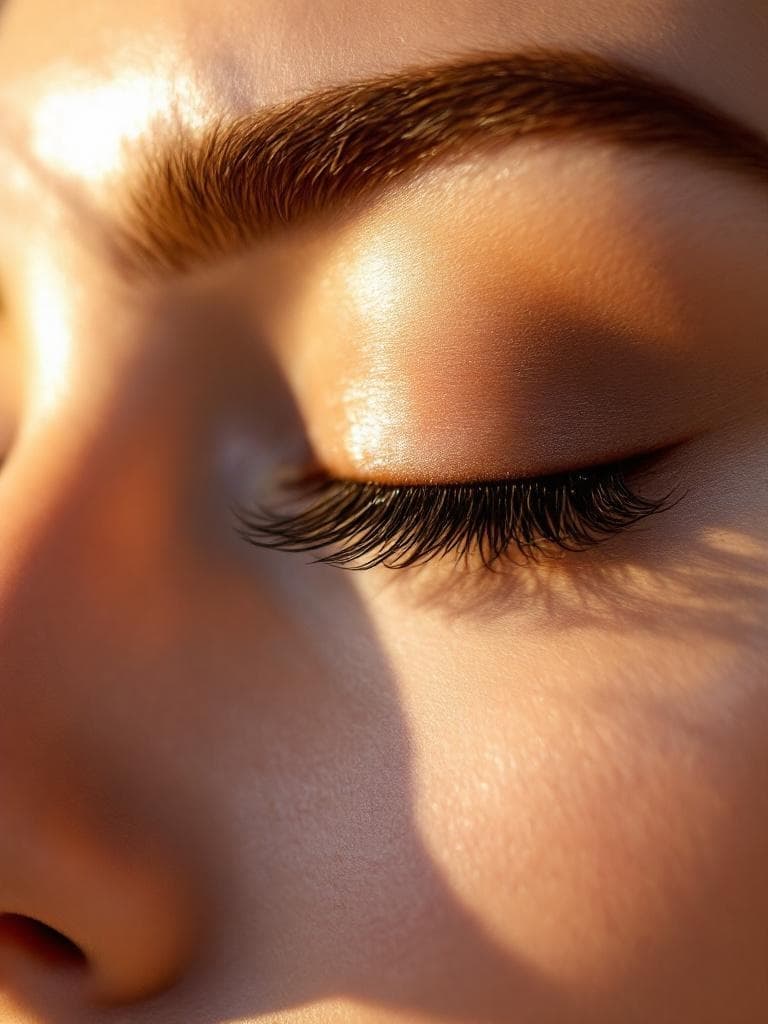 Rehaussement de cils — détail macro